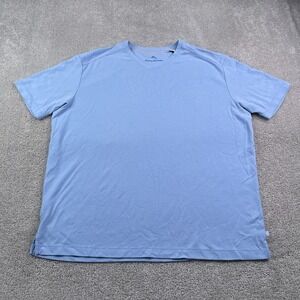 Tommy Bahama Shirt Mens 2XL XXL Blue V Neck Lightweight Modal Blend Coastal